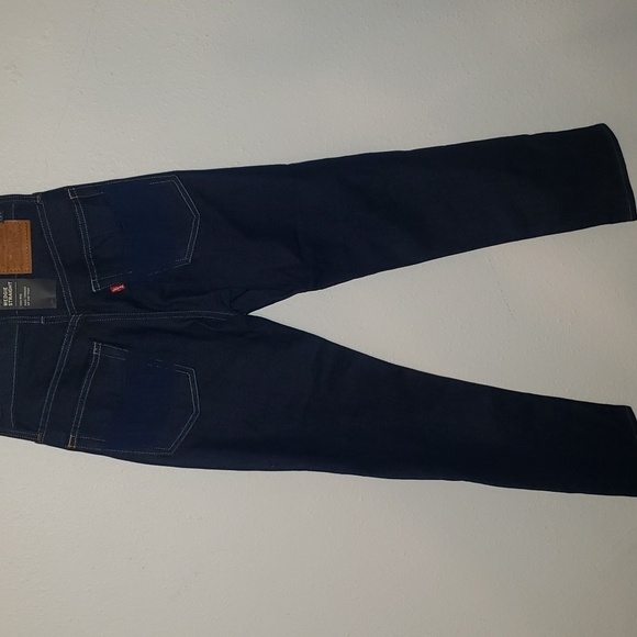 LEVI’S Wedgie Straight Fringe Pocket Blue Jeans - Picture 9 of 12
